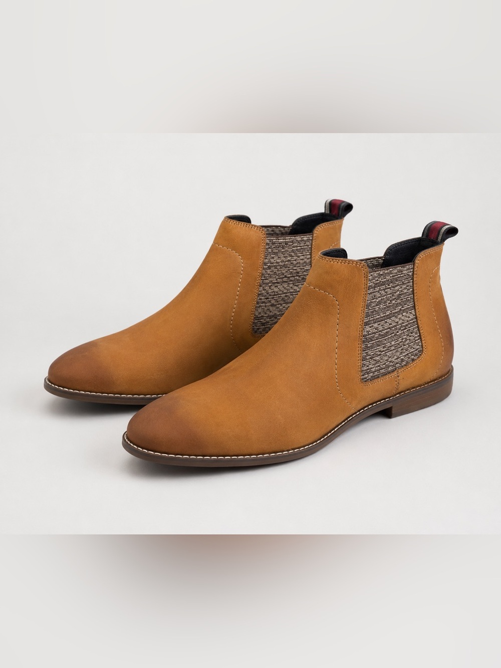 Ben Sherman Chelsea Boots Men’s 13 Tan Brown Leather NWOB